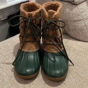 NWOT Jack Rogers Chloe Duck Boot - Hunter Green - Size 8